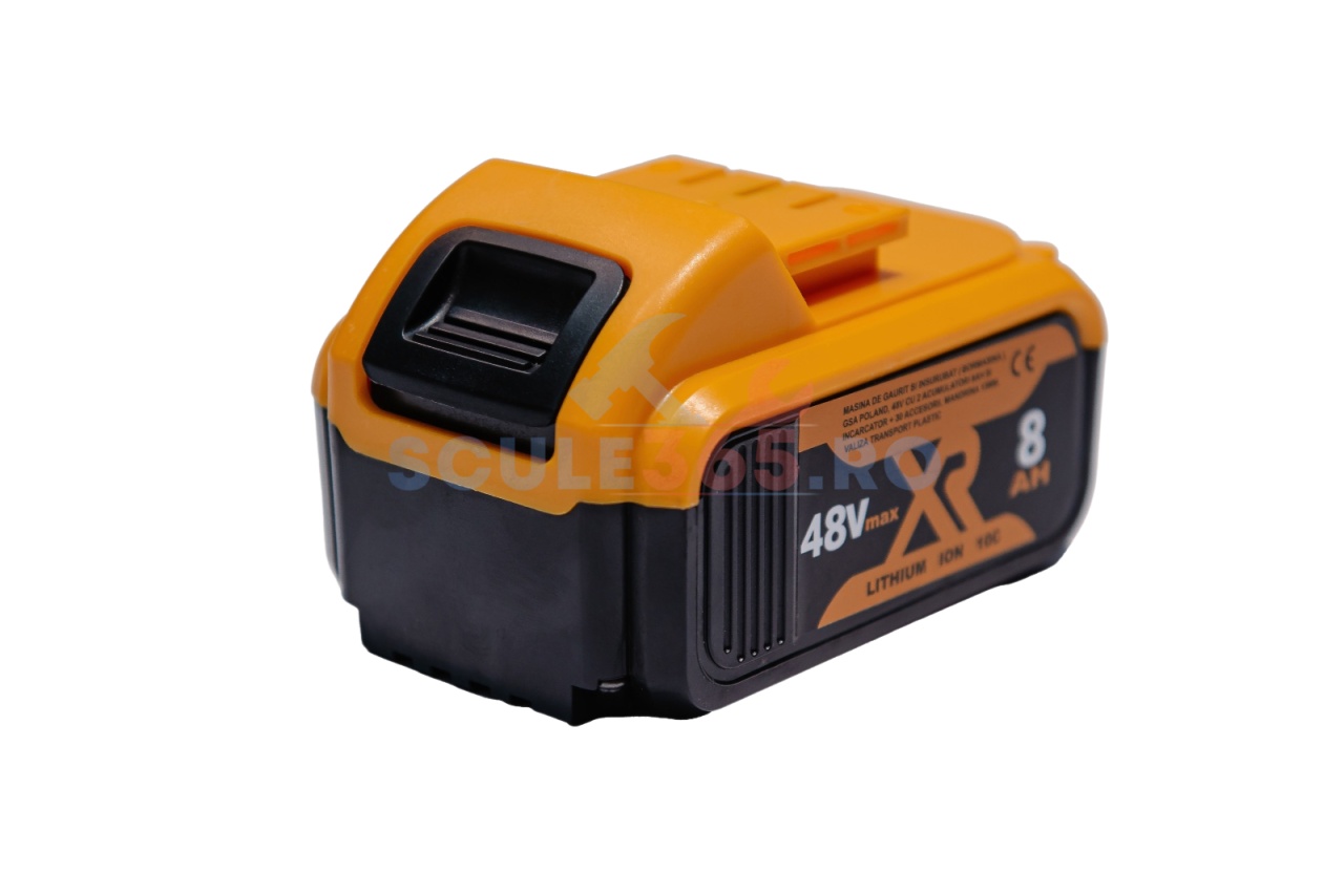 Masina de gaurit si insurubat cu percutie 120 piese, 48v, 2 acumulatori, trusa, incarcator inclus, bormasina autofiletanta 8AH, 1300rpm, Campion CMP1663 - 2 | YEO