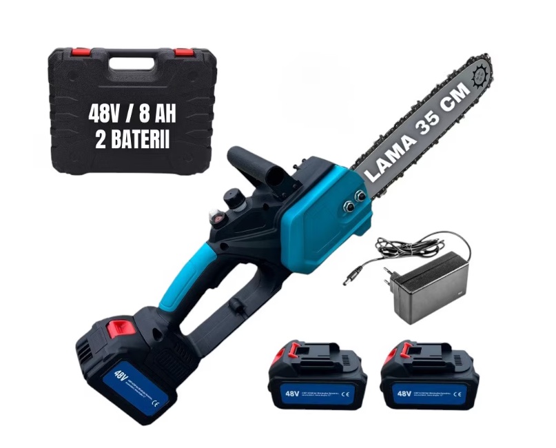 Mini Drujba electrica cu 2 acumulatori 8AH, 48V, 300mm, 12\'\' inch, brushless, Campion CMP1435B