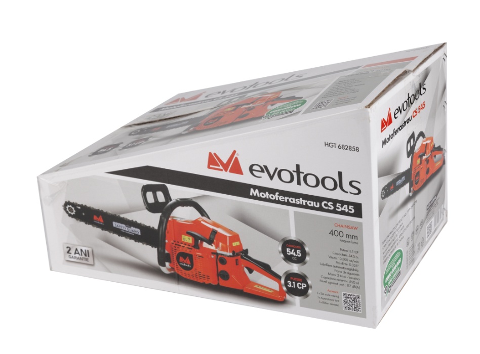 *PACHET* Drujba Benzina 54.5cc 10.500 rpm, + CADOU Invertor de sudura WMI 200, anti-stick, 2.8kg, 2.5-3.2mm, Evotools - 2 | YEO
