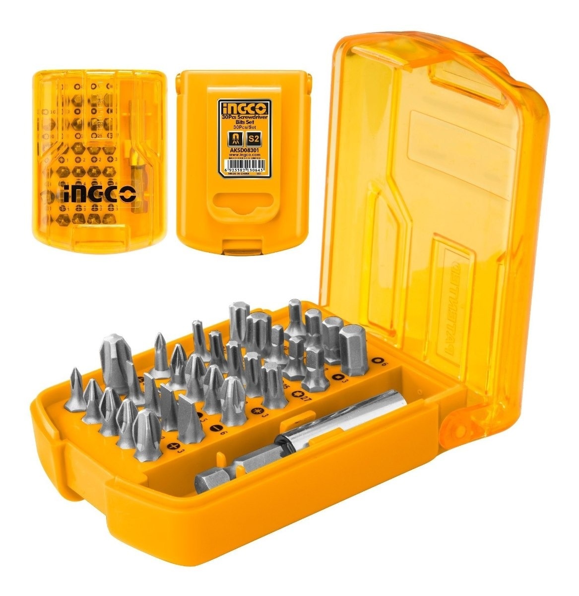 Set Biti 30 Piese INGCO AKSD08301 – Compatibilitate Universala, Organizare Compacta - 1 | YEO