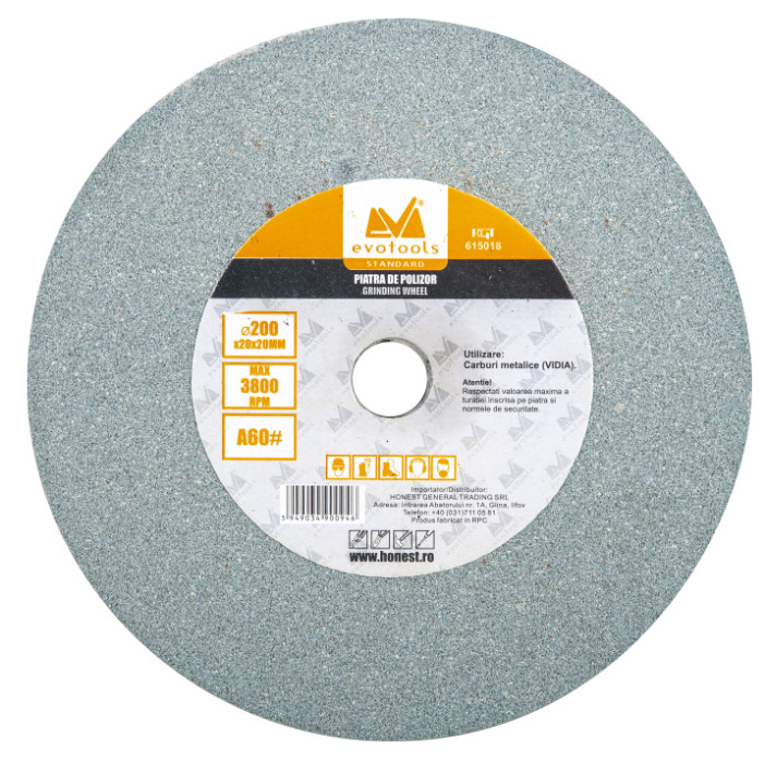 Disc abraziv piatra de Polizor 300x32x32 mm, granulatie 60 Vidia, Evotools 615019