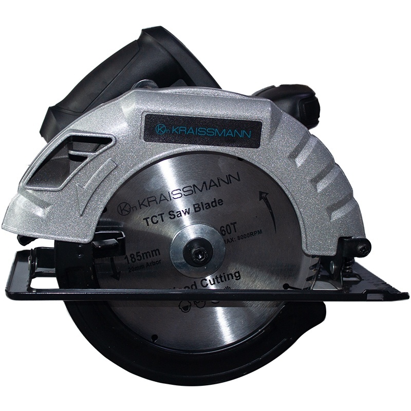 Fierastrau circular 1650W, disc 185mm, adancime taiere 62mm, ghidaj inclus, Kraissmann CS-185/1650 - 2 | YEO