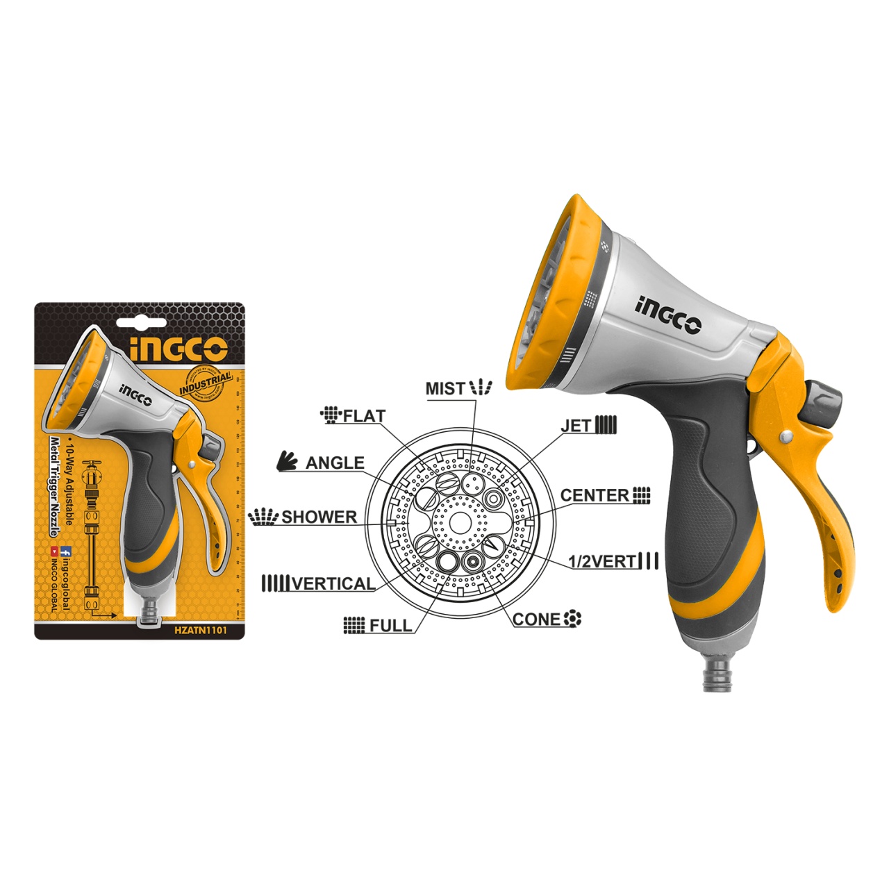 Pistol Stropit Metal 3/4 INGCO HZATN1101 - 1 | YEO