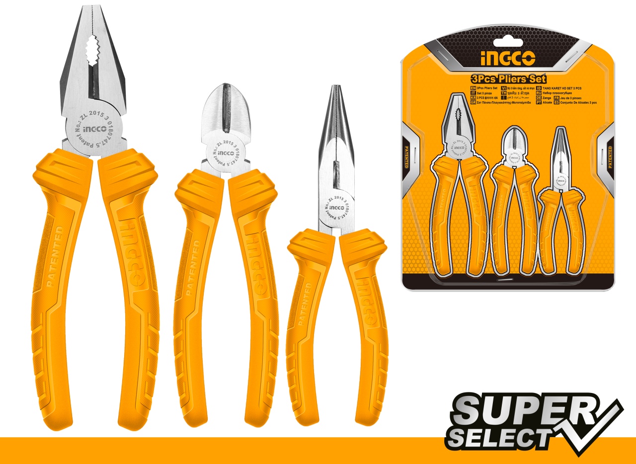 Set 3 Patenti Super Select INGCO HKPS08311