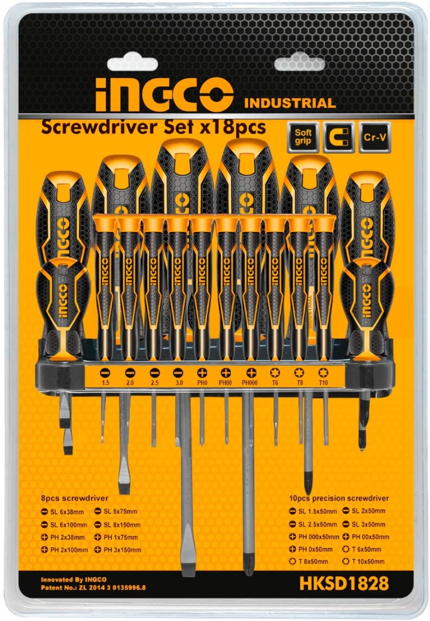 Surubelnite Precizie Set CR-V 18pcs INGCO HKSD1828 - 1 | YEO