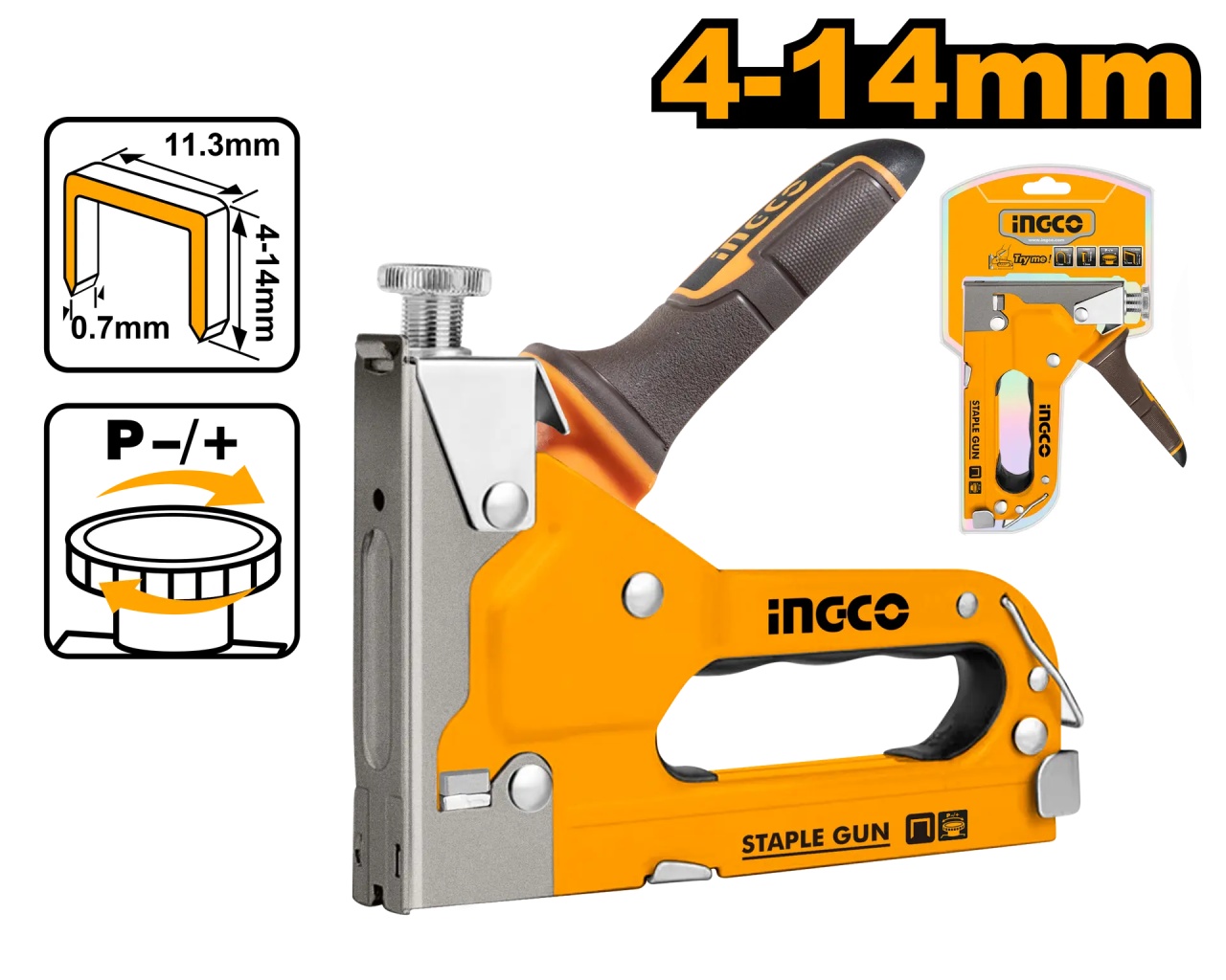 Capsator Tapiterie HSG14018 – Reglaj Forta, Capse 4-14mm, Sarma 0.7mm, Crown 11.3mm, Capsator Manual Profesional - imagine 2