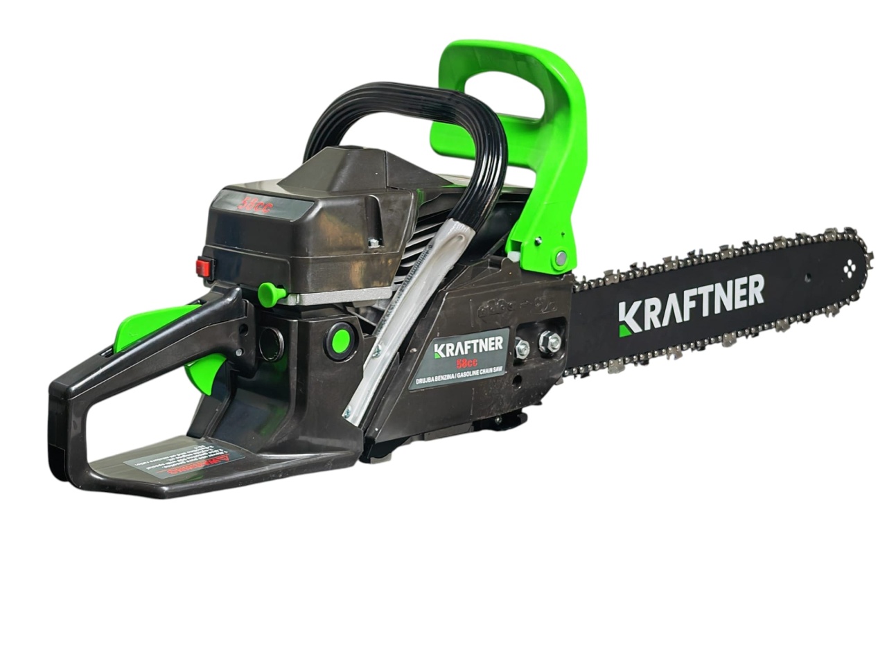Drujba pe benzina 8.3cp, 58cc, 11.000rpm, 400mm, ungere automata, maner anti-vibratii, pornire easy-start, KRAFTNER KF-8800 - imagine 4
