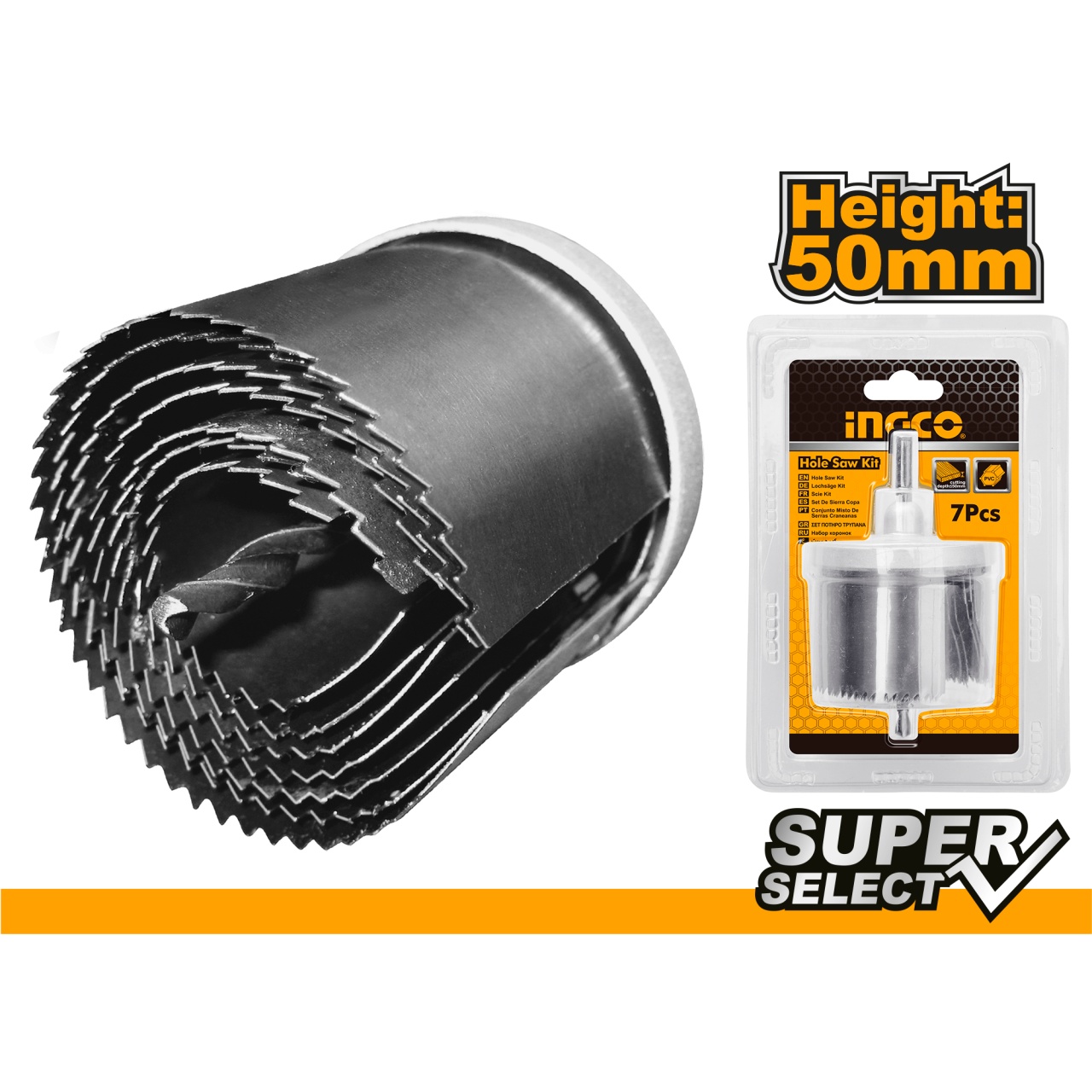 INGCO Freza Rigips 7pcs AKHS702