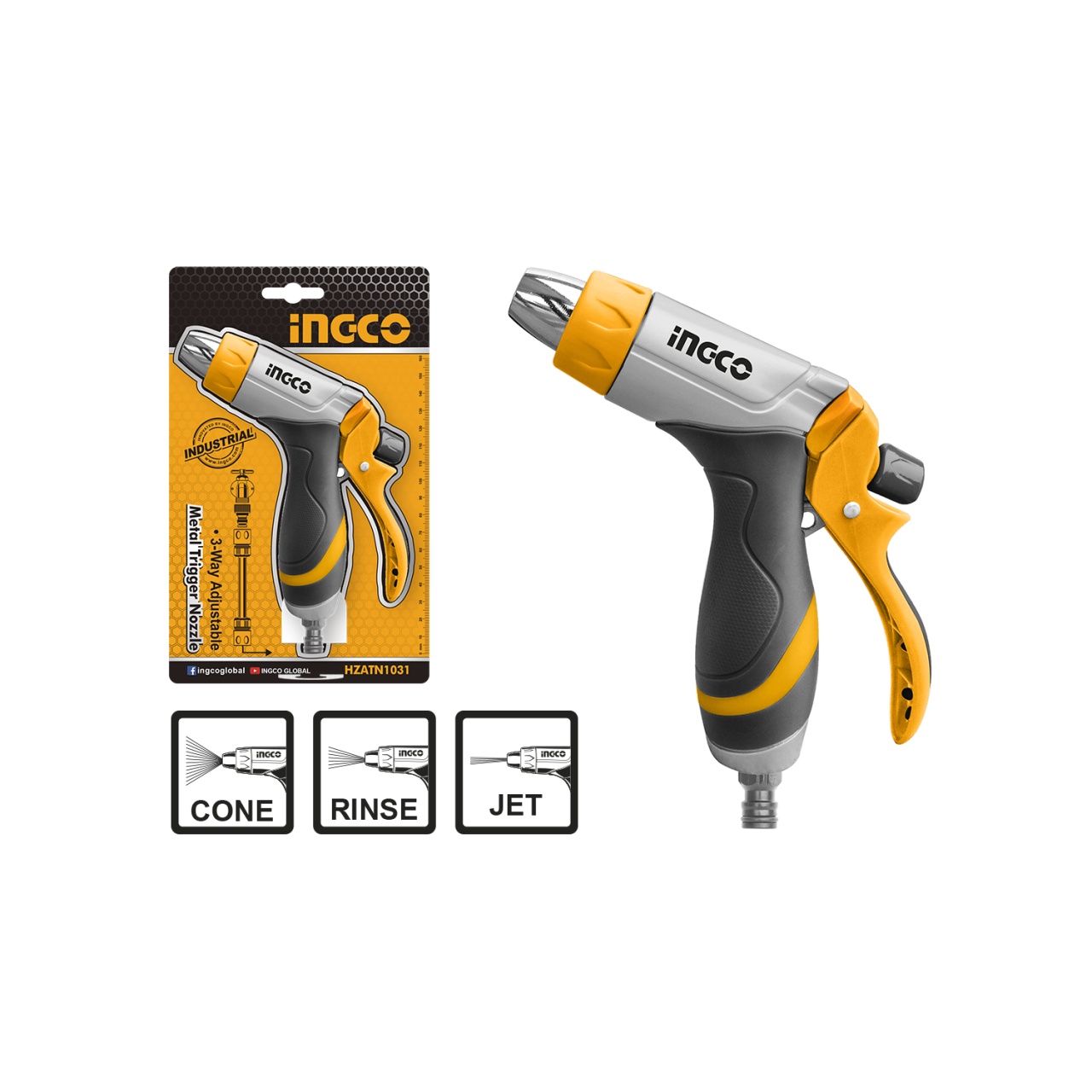 Pistol Apa 3/4 cu Adaptor INGCO HZATN1031 - 1 | YEO