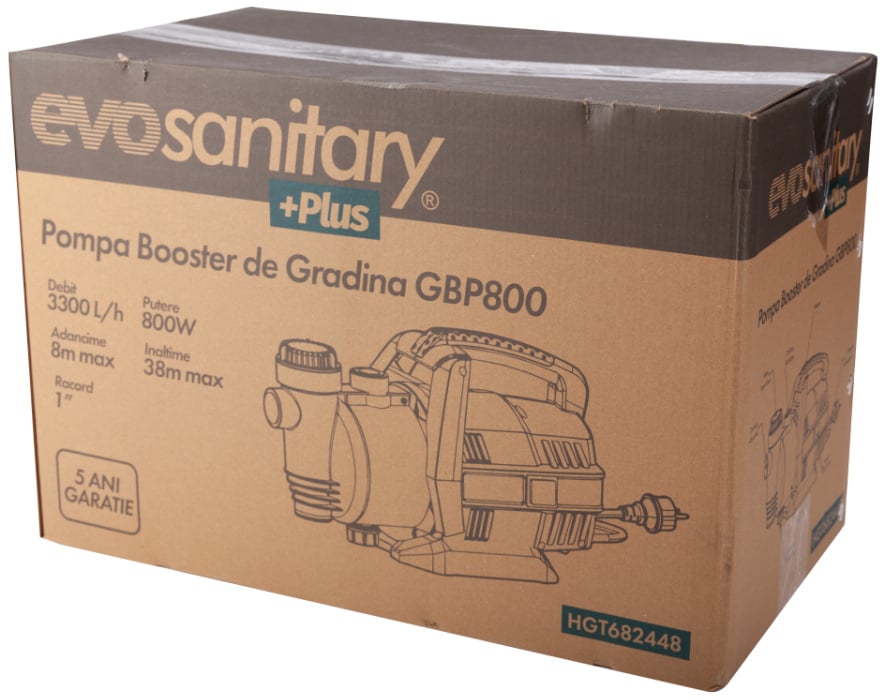 Pompa apa suprafata Booster 800 W GBP800 5 Ani Garantie Evosanitary PLUS 682448 - 1 | YEO