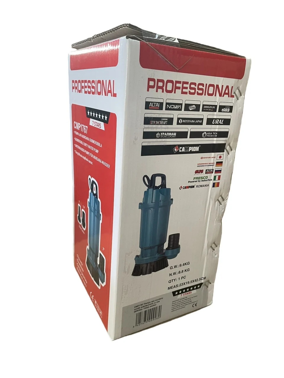 Pompa submersibila apa curata CMP1766F QDX3-25-0.75F, 0.75kW, 1HP, debit 3 mc/h, inaltime refulare 25m, 2860RPM, 110-220V, cu plutitor - imagine 2