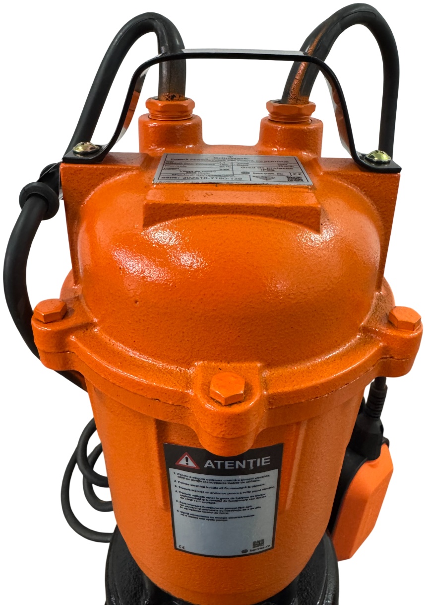 Pompa submersibila apa murdara din fonta GW GW7180, 1.1kW (1100W), cu plutitor automat, cablu 6.7m, pentru drenaj intensiv si evacuare apa cu impuritati - imagine 7