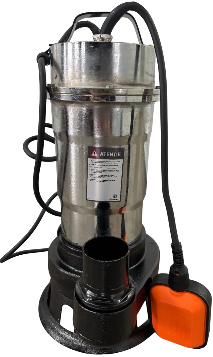 Pompa submersibila apa murdara inox GW GW7181, 1.1kW (1100W), cu plutitor automat, cablu 6.7m, pentru drenaj si evacuare apa cu impuritati - GrunWERK - Catalog - scule365.ro - 287 RON