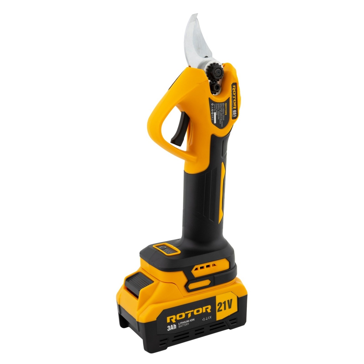 Set Mini drujba electrica si foarfeca de gradina cu 2 acumulatori 3AH, 21V, brushless ROTOR - 2 | YEO