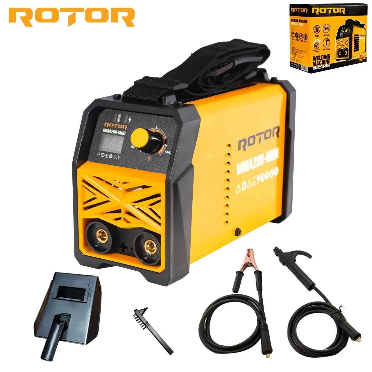 *Super Pachet* Aparat de sudura LCD Color ROTOR MMA200-MINI + Masca de sudura automata Campion CMP1310 - 3 | YEO