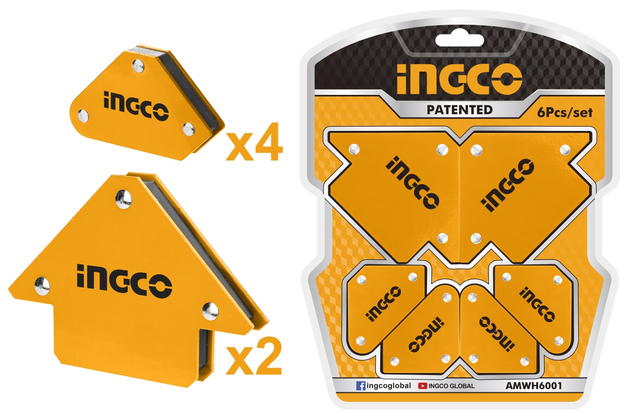 Suport Magnetic Sudura Set 6pcs INGCO AMWH6001 - 1 | YEO