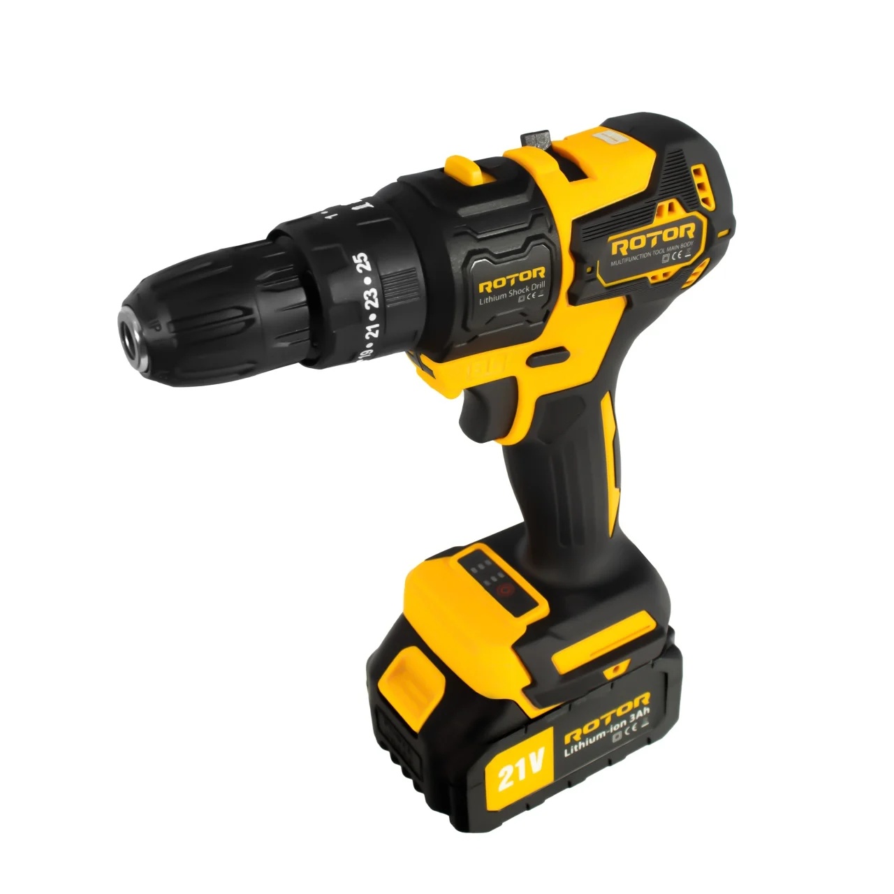 Unealta multifunctionala: polizor, masina gaurit, impact, rotopecutor 5 in 1m brushless, 21V, 3Ah, 2 acumulatori, 24000rpm, ROTOR RTS2 - 3 | YEO