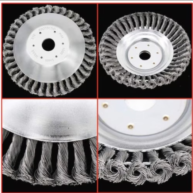 Disc perie din sarma de otel pentru motocoasa de umar Campion Altai CMP0625, diametru 150 mm / 6 inch, pentru curatarea buruienilor si pavajelor - view 3