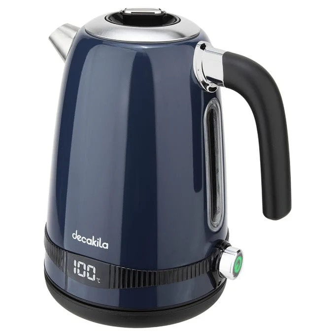 Fierbator Apa Inox cu Ecran LCD 2200W 1.7L cu Functie Ajustare a Temperaturii Decakila KEKT021L