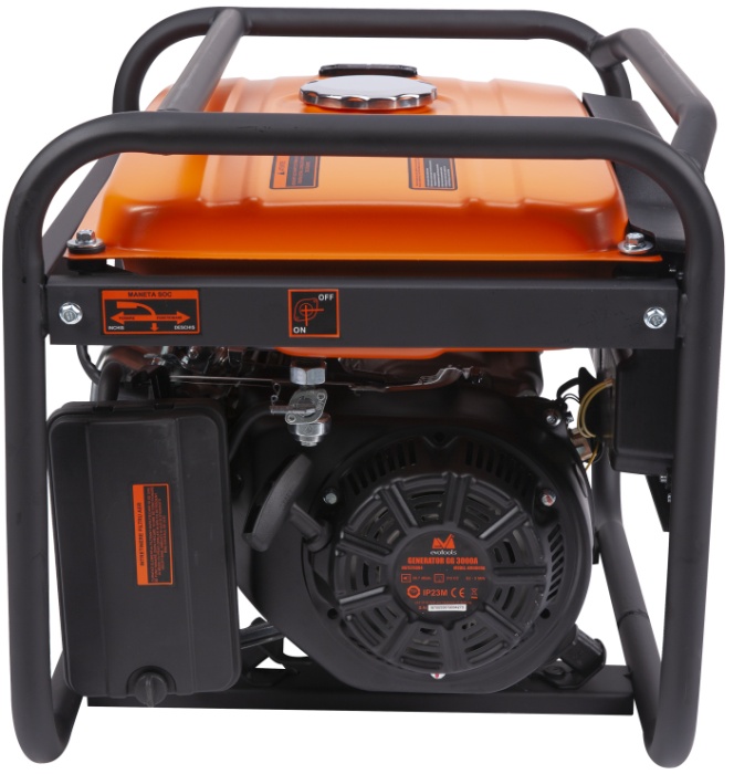 Generator curent 5500W, pornire la cheie, 10.7cp, 25l rezervor, roti transport. EPTO GG 5500A, Evotools 679005 - 1 | YEO