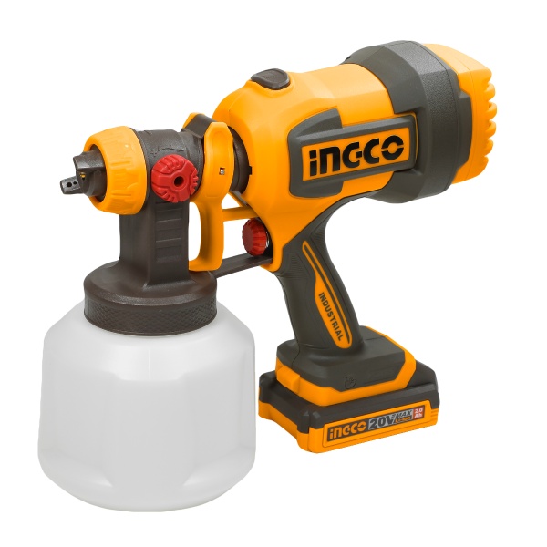 Pistol de vopsit 20V cu functie de suflare, debit 800ml/min, rezervor 1000ml, fara acumulator, INGCO CSGLI2004 - imagine 6