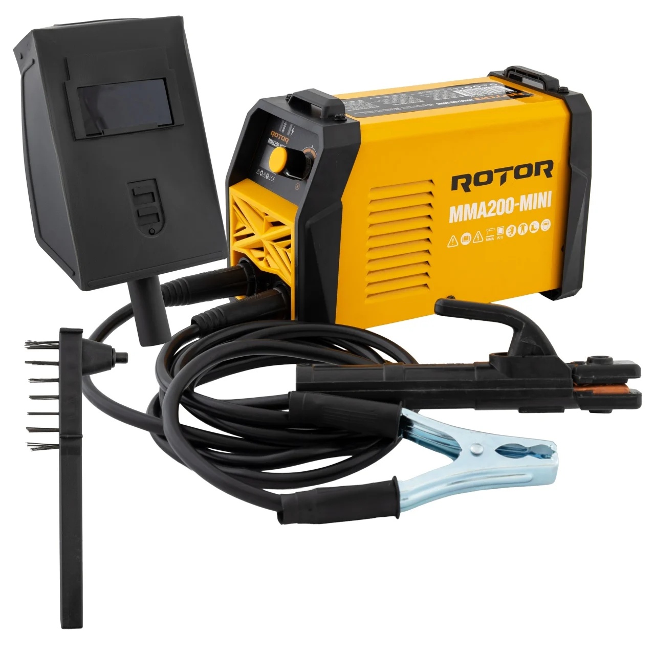 Aparat de sudura 200A, 3.3kg, 1.6-5mm, LCD Color ROTOR MMA200-MINI 14678