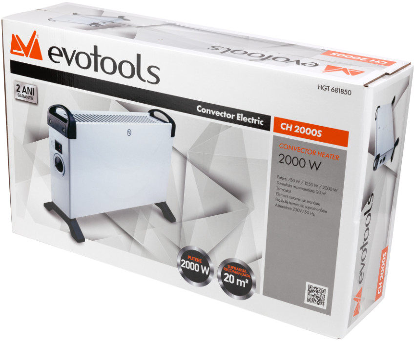 Convector Electric 2000 W Ch 2000s, Evotools 681850 - 2 | YEO