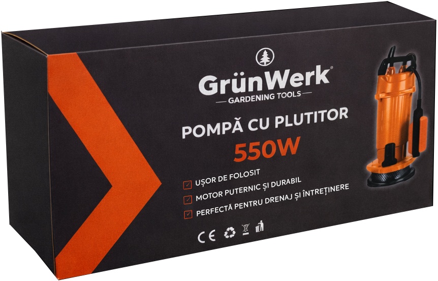Pompa submersibila apa curata GW GW7173, 550W, Hmax 20m, cu plutitor automat, cablu 4m, pentru puturi si irigatii - imagine 10