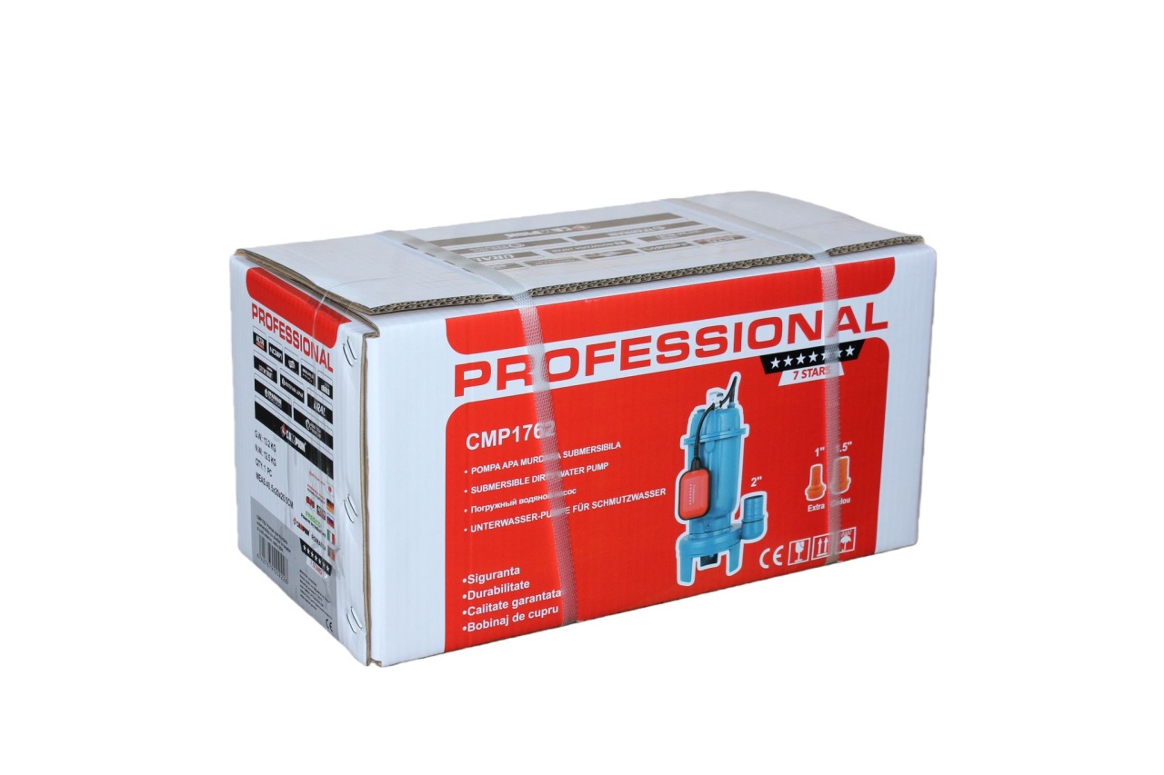 Pompa submersibila apa murdara CMP1762 profesionala, cu plutitor, tocator si cutit exterior, racord 2" / 1.5" / 1", pentru ape uzate si reziduuri, bobinaj cupru, sistem macerator integrat - imagine 6