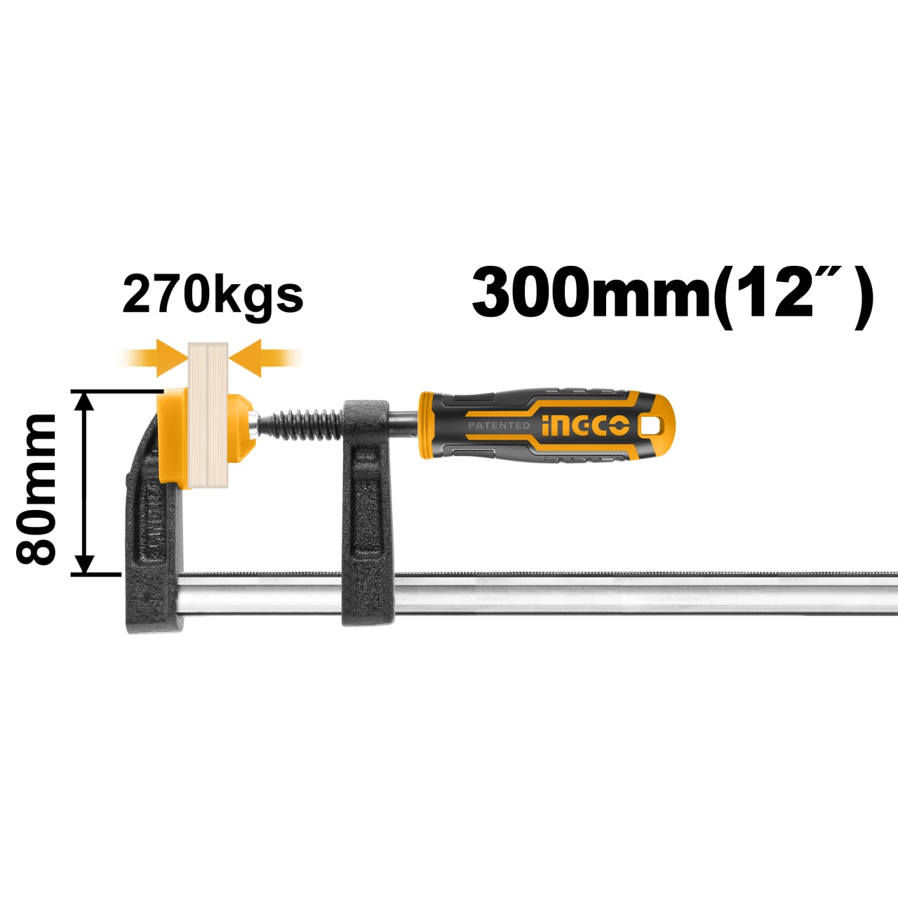 Presa Fixare Tip F 120x800mm INGCO HFC021203 - 1 | YEO