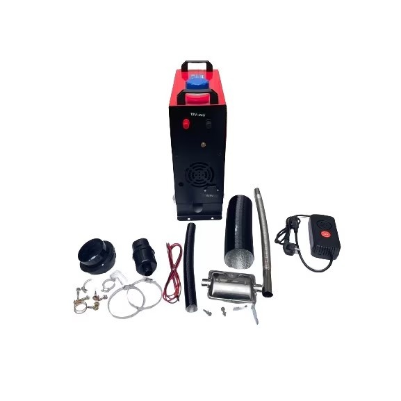 Aeroterma pe motorina 8kW, rezervor 5L, 220V/12V/24V, cu evacuare, telecomanda, afisaj digital, Campion CMP1455