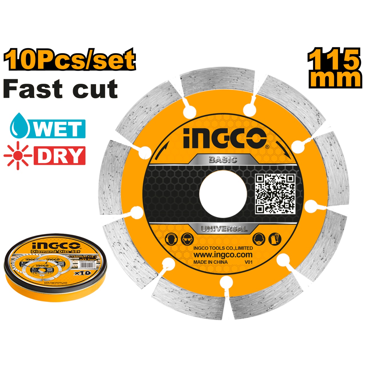 Disc Diamantat Intrerupt 230mm INGCO DMD012302M