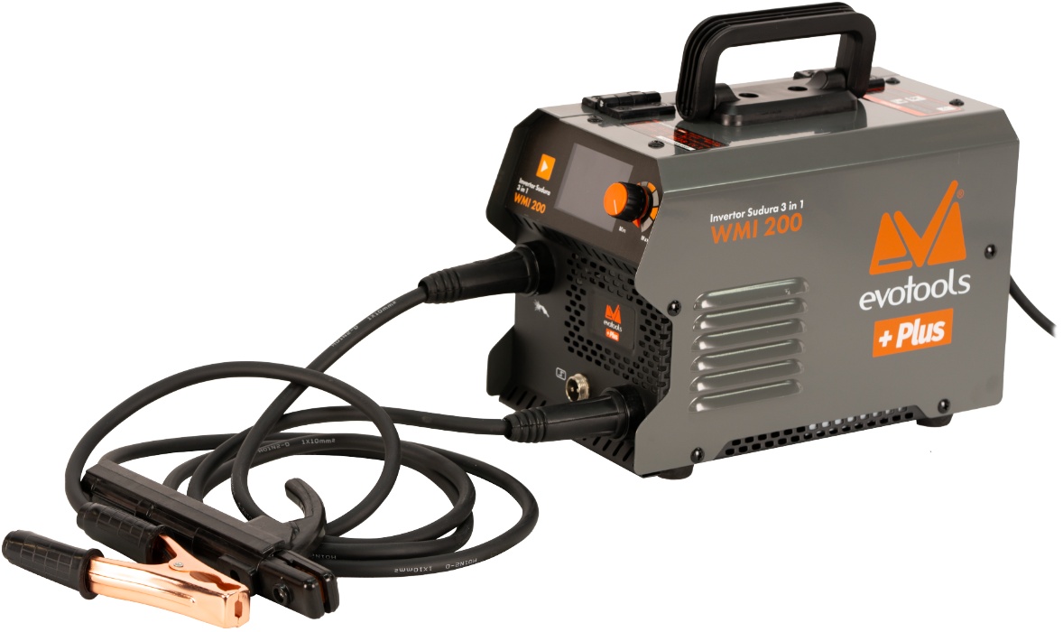*OFERTA* Aparat Invertor de Sudura MIG-MMA-TIG 3 in 1 cu Afisaj LED WMI-200, electrod, sarma flux, gaz, Evotools 683150 - 2 | YEO