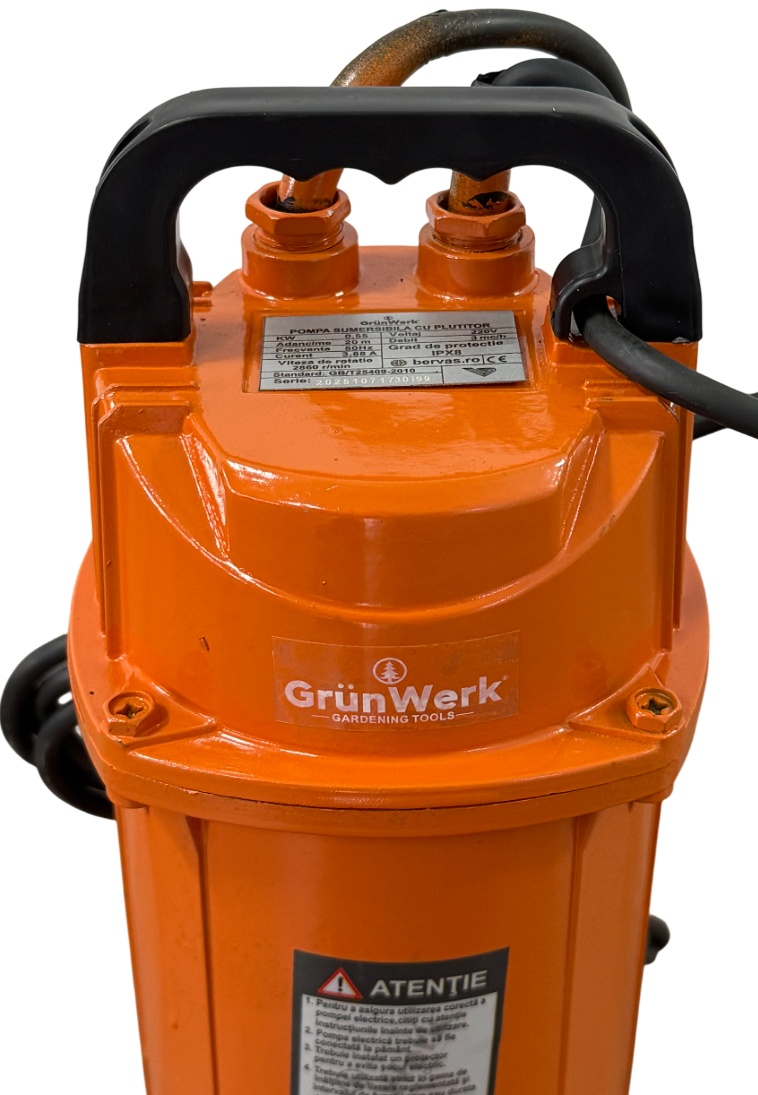 Pompa submersibila apa curata GW GW7173, 550W, Hmax 20m, cu plutitor automat, cablu 4m, pentru puturi si irigatii - imagine 7