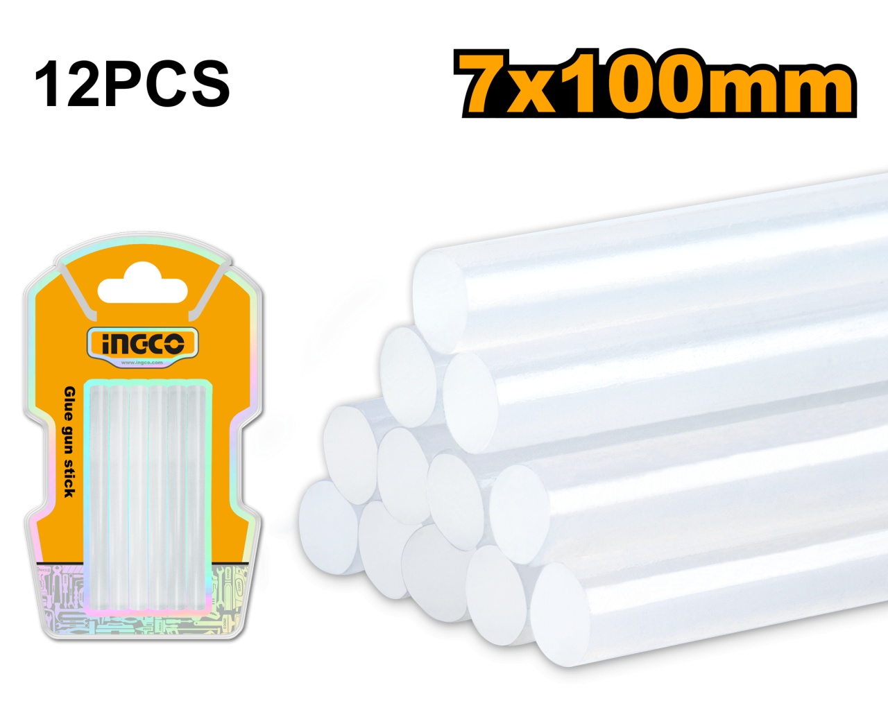 Set Bare pentru Pistol de Lipit 7x100mm INGCO AKTGS1071