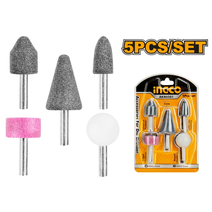 Pietre Biax Slefuit 5PCS INGCO AKB0501 – Solutia Versatila pentru Slefuire si Prelucrare de Precizie
