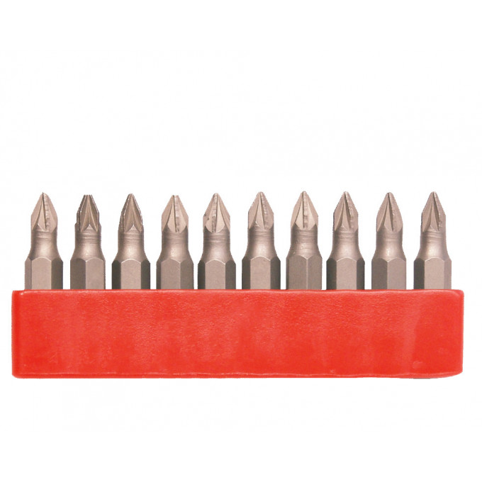 Set biti Varf Surubelnita Cr-V Pozidrive 10 buc PZ3, 25 mm, Evotools 605124