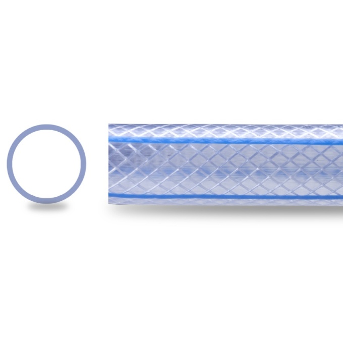 Furtun apa PVC 1/2 inch, 50m, transparent cu insertie, 12,7 mm pentru ...