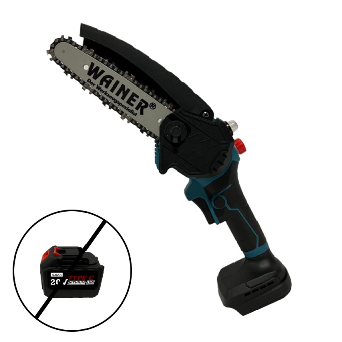 Fierastrau cu lant pe acumulator 20V 2 lame 2 lanturi WAINER M7 fara acumulator
