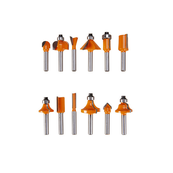 Set Freza Lemn 12 Buc 6 mm Evotools 681455