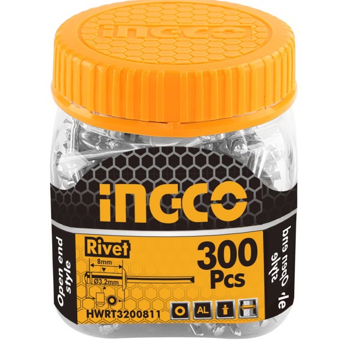 Popnit 4x12mm 180pcs INGCO HWRT4001211 – Solutie eficienta pentru fixare rapida si durabila
