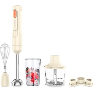 Blender mixer cu baterie 5 in 1, 60W, fara fir, 0.5L, alb, Decakila KMJB042W - Img 3