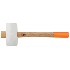 Ciocan cauciuc alb 0.9kg, coada lemn lacuit, EvoTools 601079