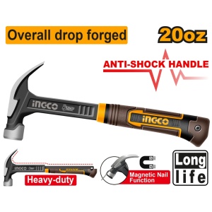 Ciocan Dulgher 560g HCH81020L – 20oz, Cap Forjat, Maner Antisoc, Functie Magnetica pentru Cuie - Img 2