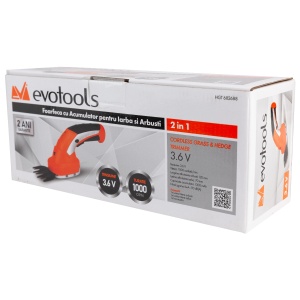 Foarfeca cu Acumulator pentru Iarba si Arbusti 2 in 1, 3/6 V, Evotools 682688 - Img 3