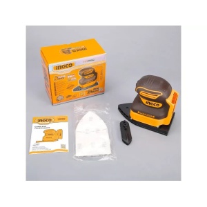 Masina de slefuit INGCO CPSLI2024, 20V, 12000 RPM, alimentare acumulator, pad pentru degete, hartii abrazive incluse, fara acumulator si incarcator - Img 4