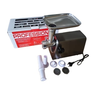 Masina de tocat carne INOX, 3500W, functie reverse, 3 in 1 cu adaptor chiftele, carnati CAMPION PROFESSIONAL  - Img 6