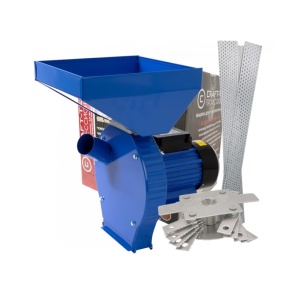 Moara cereale electrica 4200w , 4.2kw, 3000rpm, 4 site de rezerva, 350kg/h cicanele profesionale UKR ALBASTRA