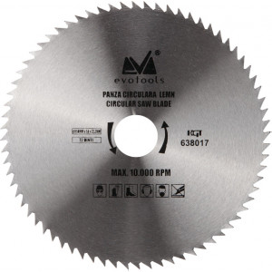 Panza Circulara Lemn 180 mm, 72 dinti, Evotools 638018