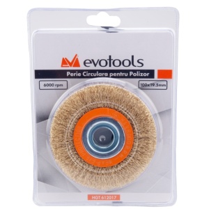 Perie sarma Circulara Polizor de banc 200x32 mm, Evotools 612021 - Img 2
